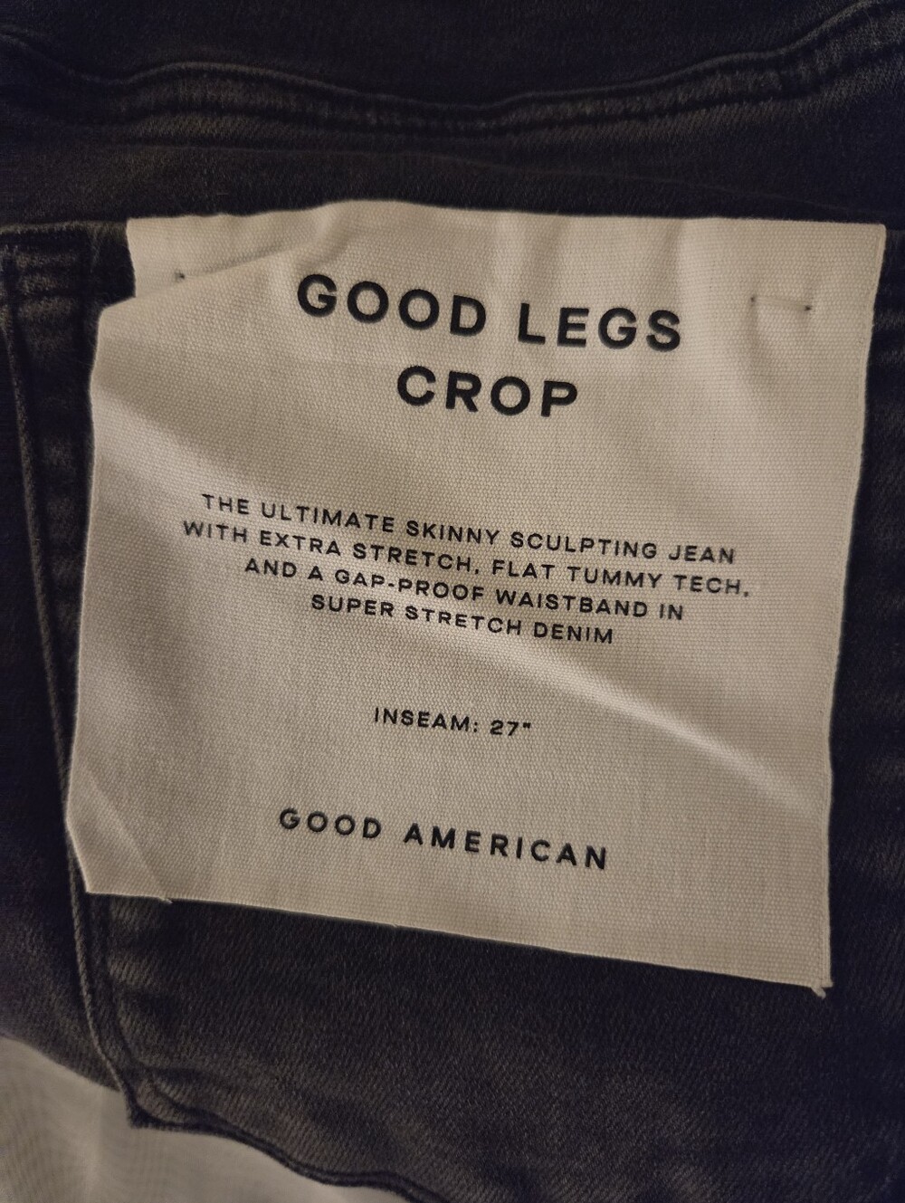 NWT Good American Always Fits Good Legs Crop High-Rise Skinny Jeans, 6-12